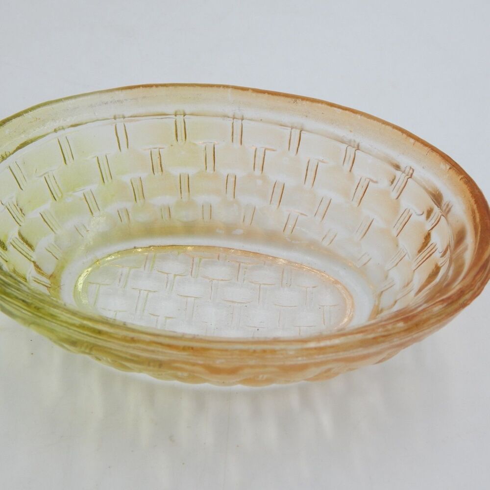 Glass Hen On Nest Ombre Amber Yellow Covered Candy Dish 6 Inch Vintage - Picture 10 of 10